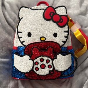 Loungefly Hello Kitty Sequin Backpack - Red, Blue, White